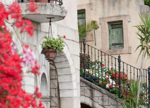 In dem Spanischen Garten im HANSA-PARK sind Palmen, aber auch andere Pflanzen heimisch.